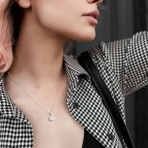 Vista 3 de Joyería para esposa, collar de diamantes para mujer, 1CT-3CT boda, aniversario, cumpleaños, regalos para esposa, novia, joyería de mujer, joyería