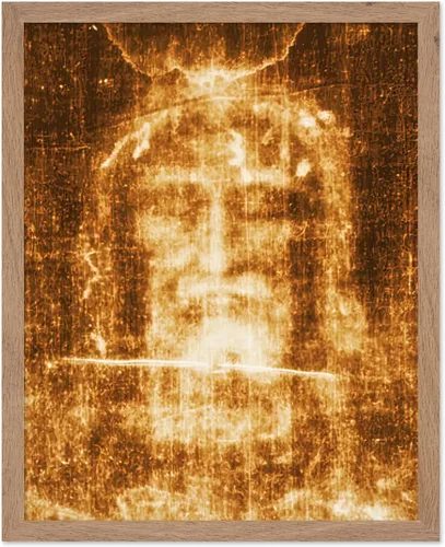 Vista 113 de Poster Master Póster de retrato vintage, impresión cristiana retro, regalo para religiosos, amigos, cara de Jesucristo, sudario de Turín, Biblia