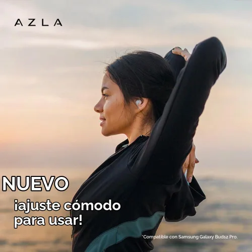 Vista 5 de AZLA SednaEarfit MAX para Galaxy Buds 2 Pro Phantom Black (S/MS/M), puntas de auriculares para auriculares inalámbricos, puntas de repuesto