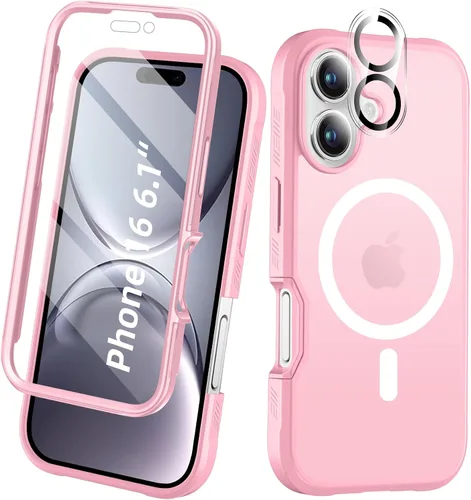 Vista 43 de Funda para iPhone 15 de cuerpo completo, protector de pantalla integrado, con protector de lente de cámara, [antiamarilleamiento], funda protectora