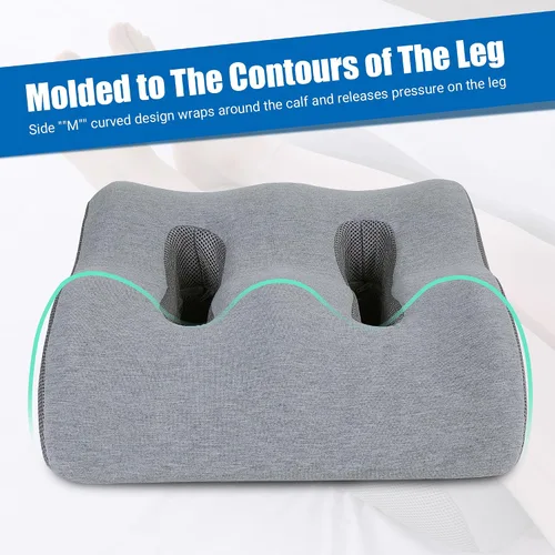 Vista 5 de Almohadas de elevación de piernas para después de la cirugía, almohada de elevación ergonómica transpirable para poscirugía, después de una lesión
