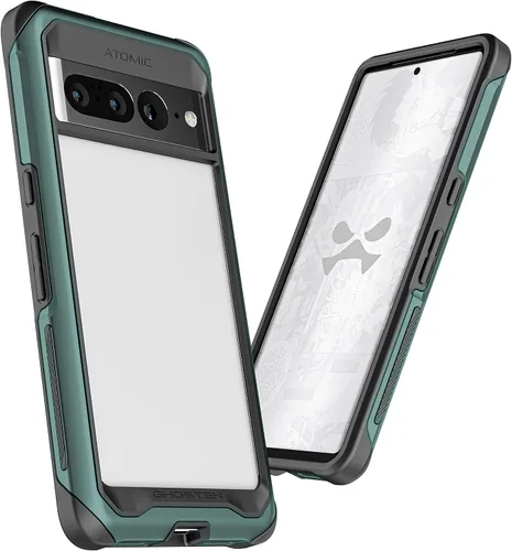 Vista 79 de Ghostek Atomic - Funda delgada para Galaxy Z Flip 4, parte trasera de aramida con parachoques de aluminio rojo, funda protectora de doble capa a