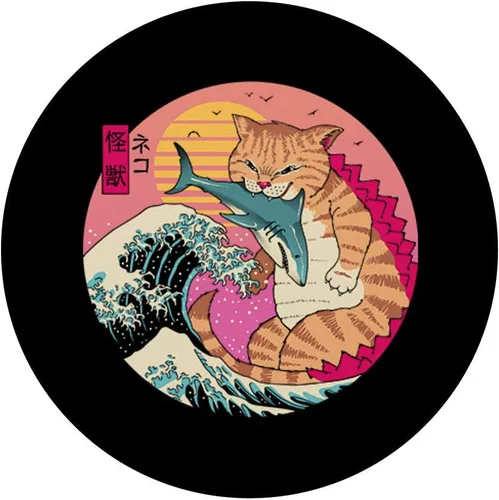 Vista 3 de Neko Wave Kaiju PopSockets PopGrip: agarre intercambiable para teléfonos y tabletas