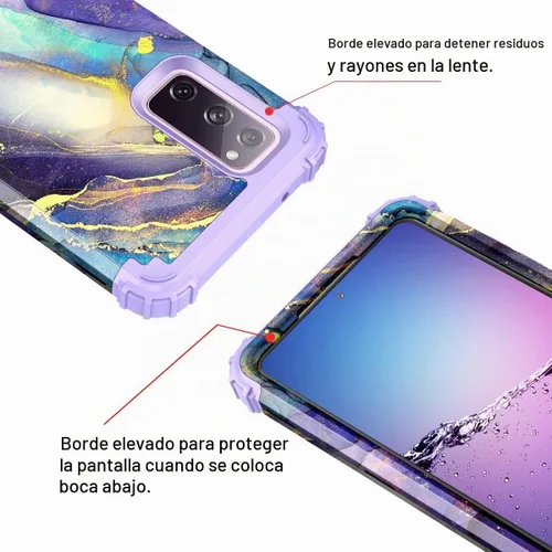 Vista 6 de Rancase Funda para Galaxy S20 FE 5G, Tres Capas de Protección Resistente a Golpes de Servicio Pesado Parachoques de Plástico Duro + Funda Protectora