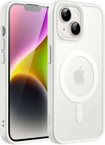 Vista 8 de JETech Funda magnética para iPhone 14 de 6.1 pulgadas, compatible con MagSafe, translúcida mate, delgada, a prueba de golpes, color negro