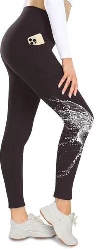 Vista 18 de NexiEpoch - Leggings de forro polar para mujer, pantalones de yoga de invierno de cintura alta, control de abdomen, suaves, térmicos, cálidos