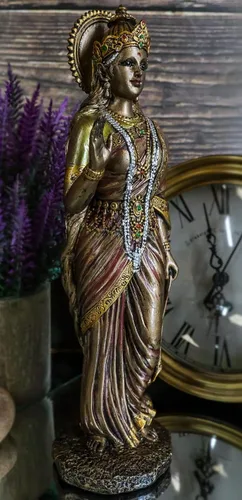 Vista 7 de Ebros Gift Figura decorativa de resina bronceada, hermosa diosa hindú, Sita, deidad de fertilidad, amor, lealtad, 9.25 pulgadas de alto, esposa
