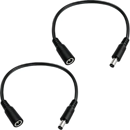 Vista 10 de Cable de extensión de alimentación de 33 pies 12 V CC de 0.217 in x 0.098 in, 18 AWG macho a hembra, conector de barril para cámara de vigilancia