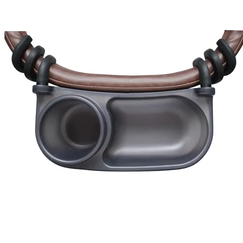 Vista 8 de Bandeja universal para refrigerios para cochecito, soporte para tazas, paquete de 2 barras de parachoques