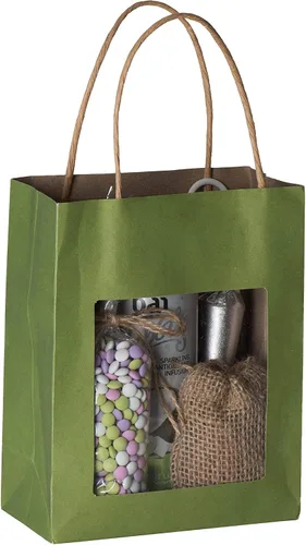 Vista 2 de Bolsa de regalo de papel Kraft con ventana