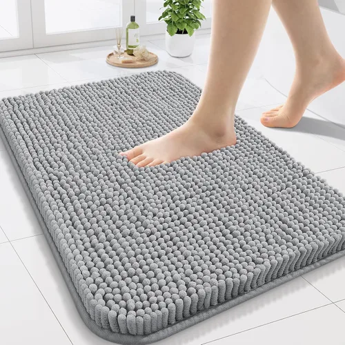 Vista 104 de Arotive Alfombras de baño de felpilla extrasuaves y absorbentes, de 24 x 16 pulgadas, lavables a máquina, parte trasera de goma antideslizante