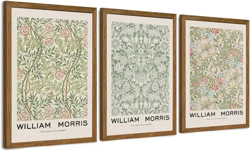 Vista 11 de JLTULT 3 piezas de arte de pared con flores en lienzo con marco, arte de pared de flores en tonos neutros y beige, arte de pared de flores