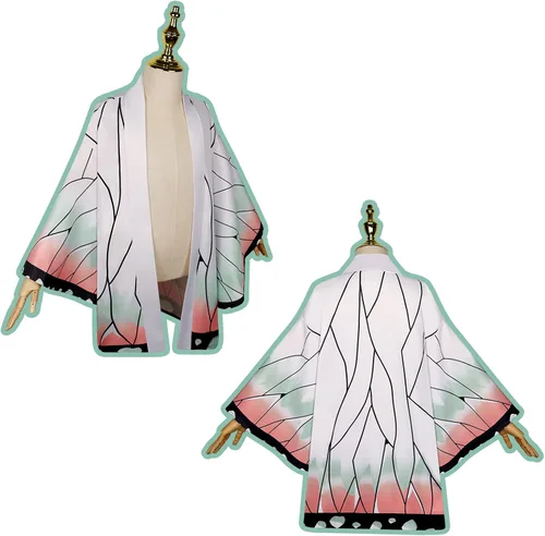 Vista 5 de Conjunto de disfraz de cosplay de anime traje de Demon Slayer uniforme completo para niños y niñas