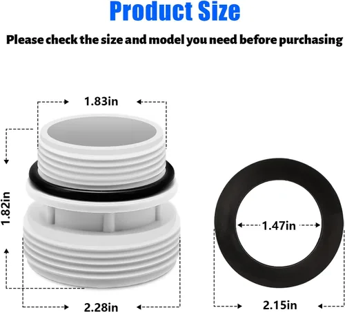 Vista 6 de Paquete de 4 adaptadores de conversión de manguera 4560 de 1.575 in a 1 1/2 pulgadas para Intex Hayward Filter Hose Conversion Kit Compatible with