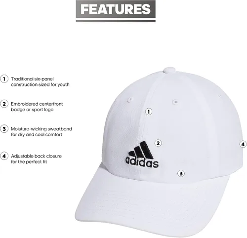 Vista 2 de adidas Gorra ajustable relajada para niños y niñas
