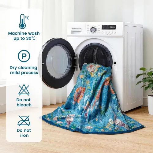Vista 259 de MSGKV - Manta bohemia/primaveral de algodón para sofá y sala de estar, de gasa acogedora, de 50 x 60 pulgadas 50"x60" Cotton Throw, Woven Bird