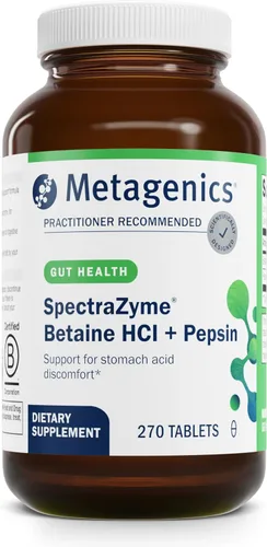 Vista 8 de Metagenics SpectraZyme Betaína HCl con Pepsina, 90 Cápsulas