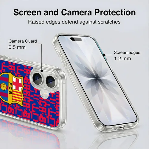 Vista 301 de Head Case Designs Funda de gel suave con licencia oficial del FC Barcelona Barca Crest Graphics [protección de grado militar] compatible con Apple