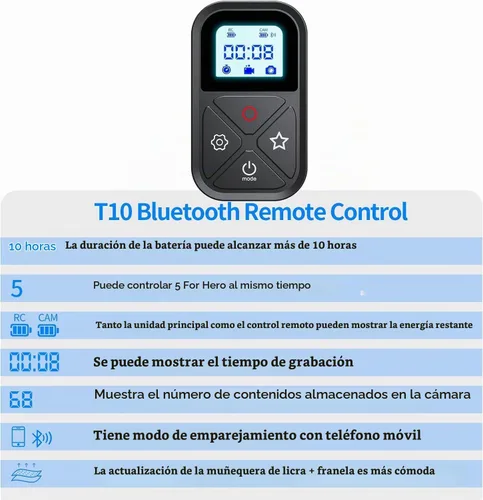 Vista 8 de Control remoto inalámbrico inteligente para GoPro - Controlador de cámara