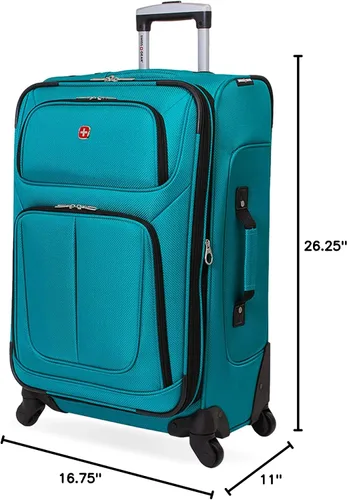 Vista 216 de SwissGear - Equipaje suave expandible Sion con ruedas, Negro