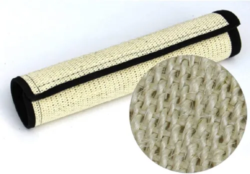 Vista 3 de Tapete rascador de sisal natural para gatos, paquete de 2 alfombrillas de sisal fino rascador con protección de velcro para muebles, sofá, silla