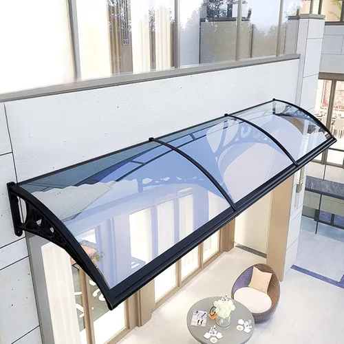 Vista 2 de Toldo resistente a la intemperie, toldo para puerta delantera, toldo para ventana de puerta transparente, toldo impermeable para patio, porche