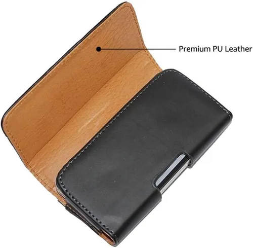 Vista 3 de Funda de cuero negro para Xiaomi Mi 10 Lite 5G/Poco X3 NFC Horizontal Cinturón Clip Holster para Redmi 10X 9 9A 9C K30 Pro Redmi Note 9 Pro Max