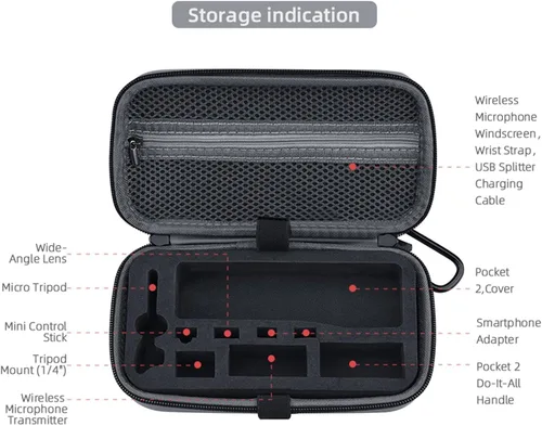 Vista 6 de Caja de viaje Bolsa de almacenamiento de mano Funda protectora para DJI Osmo POCKET 2