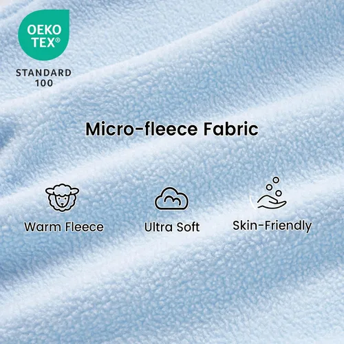 Vista 4 de PHF Saco de dormir cálido de microforro polar para bebé de 0 a 6 meses, manta suave para bebé, sacos de dormir con cremallera de 2 vías, paquete