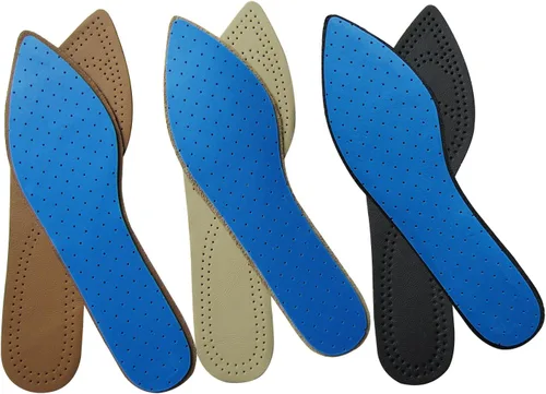 Vista 9 de Bellcon 3 pares de plantillas de cuero para mujer, tacones altos, plantillas de cuero negro, marrón y beige, plantillas de cuero para zapatos