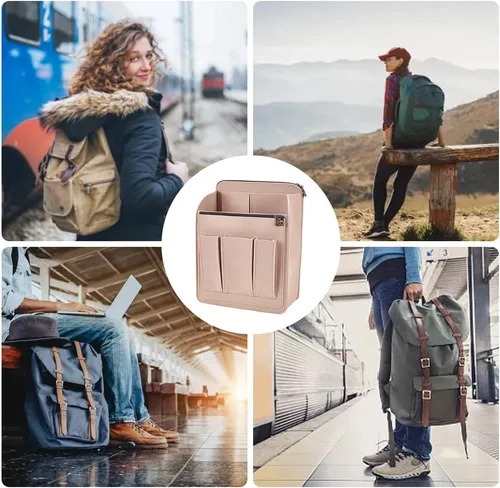 Vista 7 de WADORN Organizador de mochila de fieltro, divisor de bolsa pequeña para mochila, bolso, organizador de bolsa de fieltro para viaje, mochila