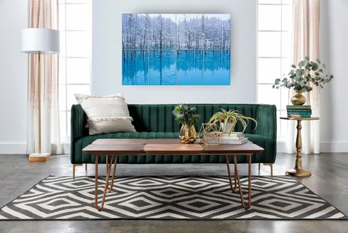 Vista 8 de Paquete de 8 paneles acústicos de arte de pared, paneles autoadhesivos de amortiguación absorbentes de sonido de 48 x 32 pulgadas