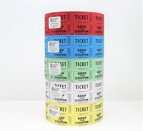 Vista 7 de INDIANA TICKET CO. 2000 boletos morados para rifas de doble rollo, boletos para rifas 50/50, entradas para eventos, carnavales, premios de puertas