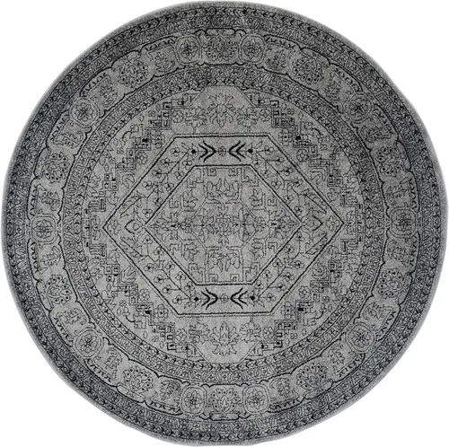 Vista 29 de SAFAVIEH ADR108B - Tapete de la colección Adirondack, 2 pies 1 pulgada x 6 pies, marfil y plateado, diseño de medallón oriental, no desprende