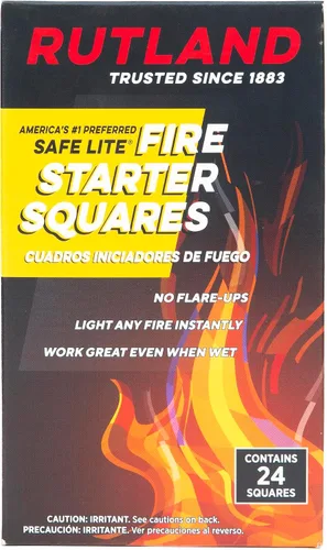 Vista 7 de Rutland Safe Lite - Cuadrados de iniciación de fuego, arrancadores de carbón pesado para chimenea, parrilla, barbacoa y fogatas, accesorios