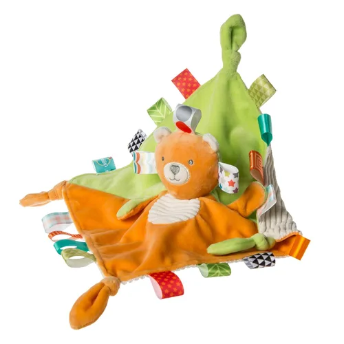 Vista 2 de Taggies Manta de seguridad de animales de peluche de dos caras, juguete suave, 6 pulgadas, dos veces más agradable rana y oso