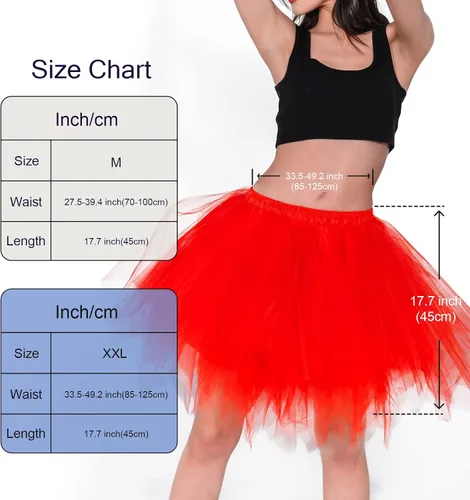 Vista 5 de Falda tutú para mujer de los años 50 para adultos, faldas de ballet vintage para baile de burbujas para disfraces de fiesta de cosplay