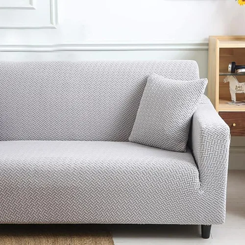 Vista 4 de Funda elástica para sillón, funda de sillón gruesa y elástica de tela jacquard, protector de muebles de color sólido, funda de sofá para niños