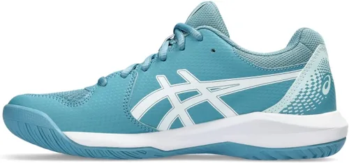 Vista 19 de ASICS Zapatos de tenis para mujer, Gel-Dedicate, 8 Blanco/Plata pura