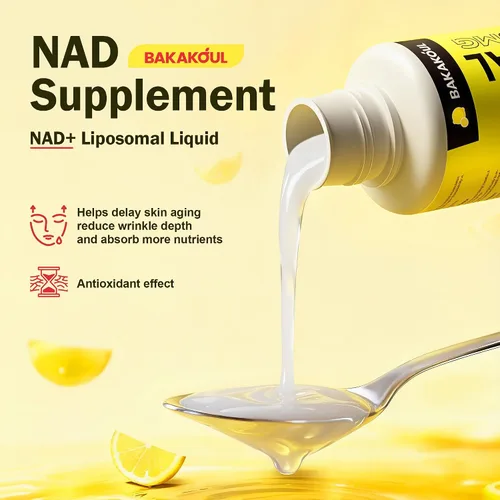 Vista 6 de Suplemento líquido liposomal NAD+ - Diseñado para ayudar a apoyar la absorción - absorción celular mejorada, ayuda a apoyar la salud celular normal