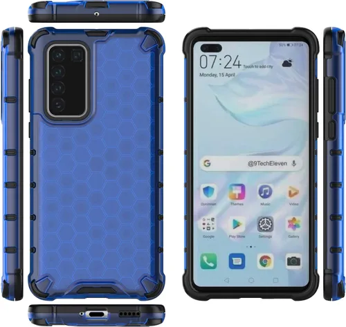 Vista 131 de Pzwoxukhov Funda compatible con Huawei Nova 3i, compatible con Huawei P Smart+ 2018 Honeycomb Anti-Drop Shock-Absorbing Case Negro
