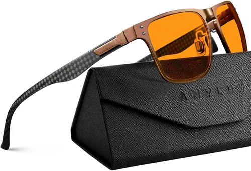 Vista 29 de ANYLUV Blue Light Glasses Men, Carbon Fiber Working Blue Light Blocking Glasses Relieve Eyestrain for Men Women
