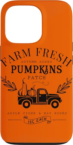 Vista 10 de Funda de otoño vintage para iPhone 14 Pro Farm Fresh Pumpkin