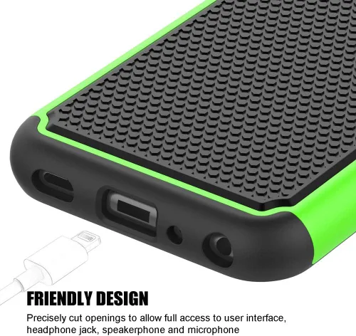 Vista 4 de Funda a prueba de golpes para LG Aristo 5 / Aristo 5+ / Fortune 3 / Risio 4 / Phoenix 5 / K8X / K31 / Tribute Monarch (5.7 pulgadas, 2020) [Verde]