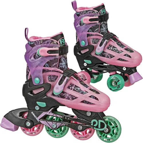 Vista 7 de Roller Derby Falcon 2 en 1 Combo Quad y Patines en línea para niños, tamaño ajustable
