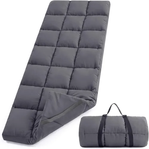 Vista 7 de Tuphen Protector de colchón de cuna para camping, cubrecolchón de cuna, colchón de campamento, almohadilla para dormir de 75 x 30 pulgadas