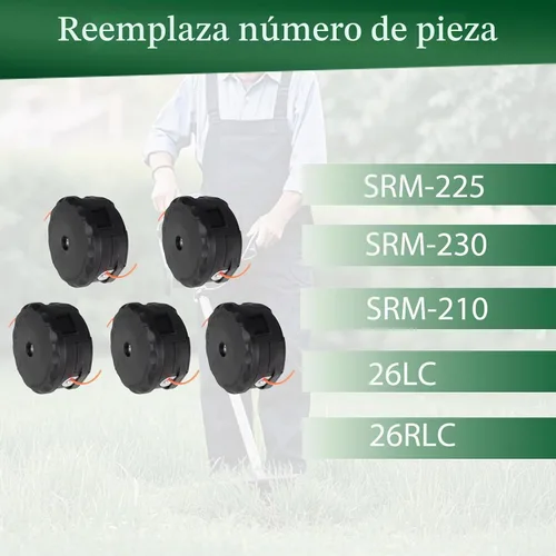 Vista 6 de Autoparts Paquete de 5 cabezales de repuesto para Echo Speed-Feed 400