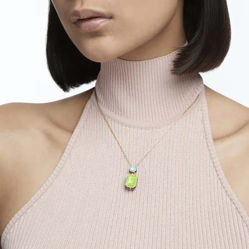 Vista 8 de Swarovski Chroma Crystal Pendant Necklace Collection, Gold Tone Finish Setting