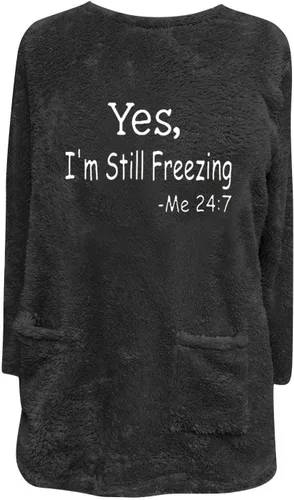 Vista 4 de Oversized Sweatshirt For Women Trendy Fleece Lined Winter Long Sleeve Pullover Womens Fashion Crewneck Sweatshirts