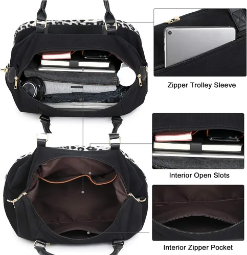 Vista 4 de CAMTOP- Bolso de viaje para mujer de lona para equipaje de mano 6050